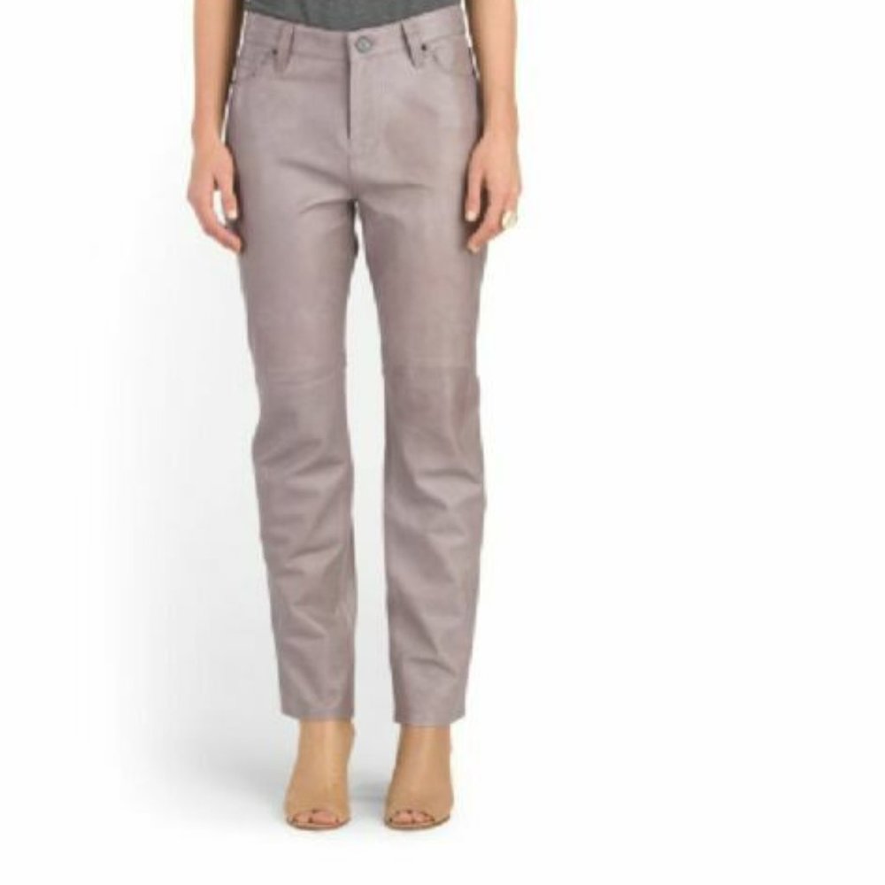 J Brand Ready To Wear Paulette Boyfriend Leather Pants